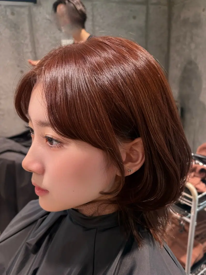 ミディアム 顔周りカット カット ヘアカラー ︎︎ HINAのヘアスタイル