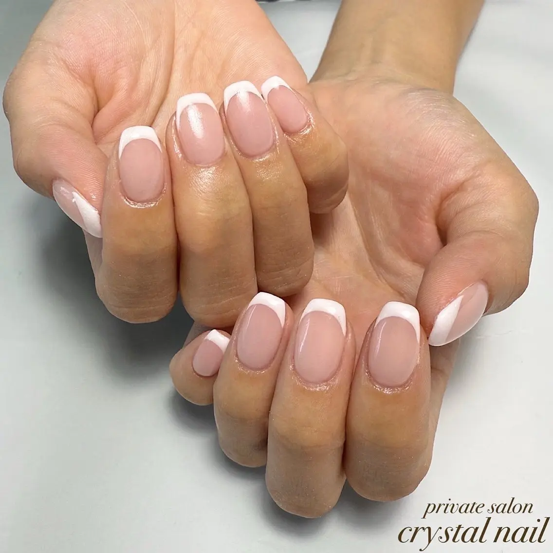 ネイル フレンチネイル Crystal Nailのネイルデザイン