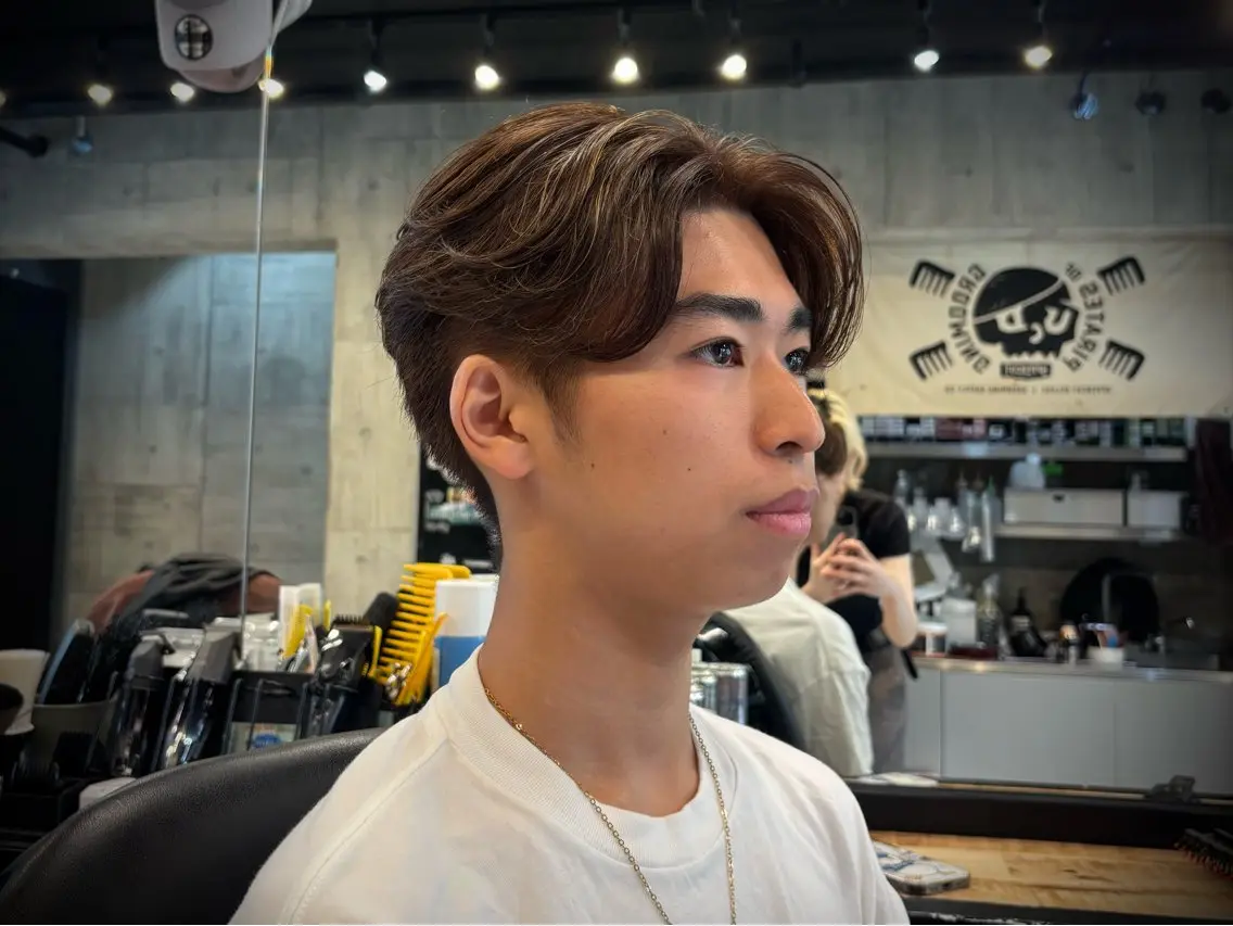 カラー メンズ メンズハイライト ブラウンカラー ハイライトカラー ヘアカラー 💈 FUZUKI💈のヘアスタイル