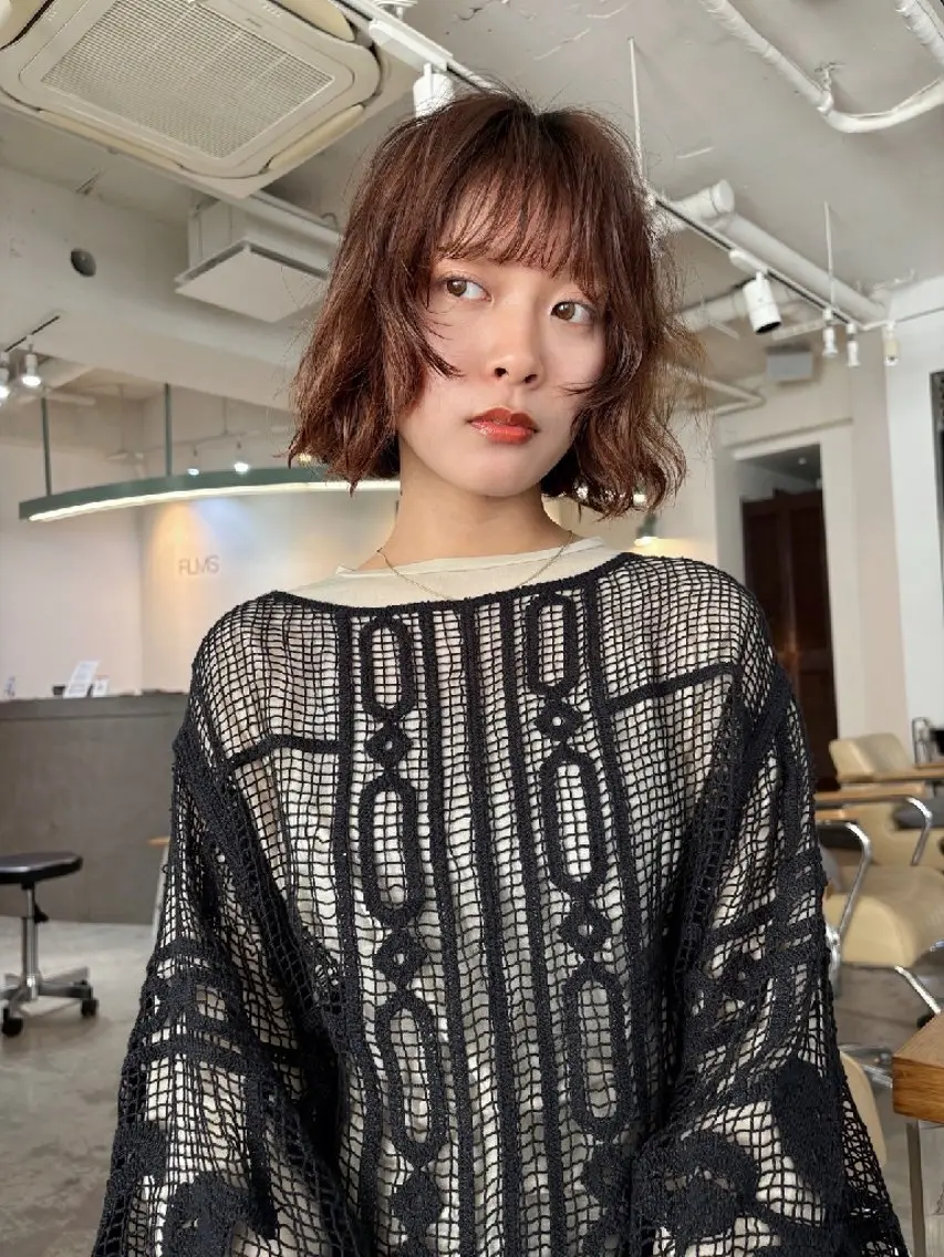 ミディアム パーマ ミディアムパーマ ボブ ニュアンスパーマ パーマ 柏Perm/UC HIBORINAMIのヘアスタイル