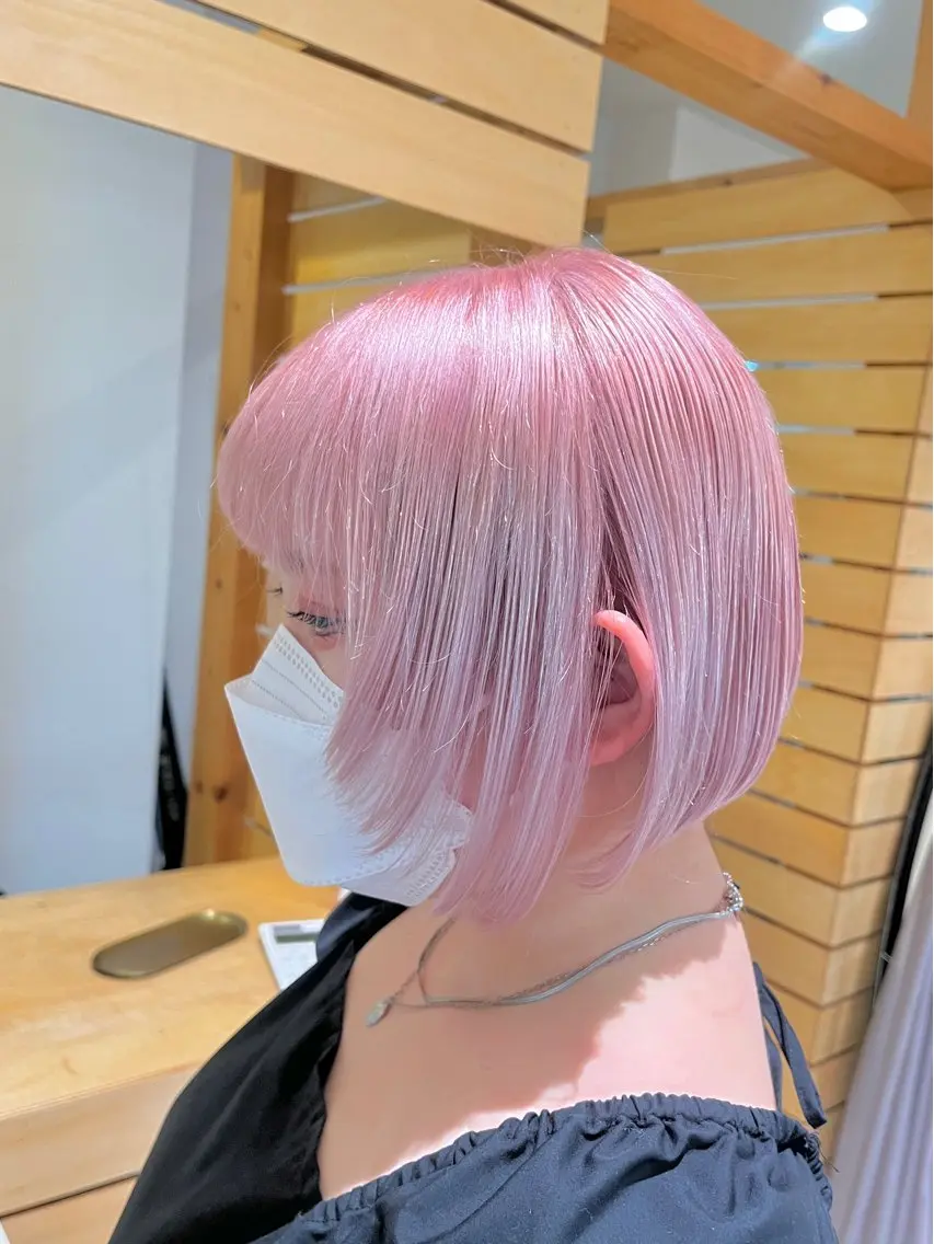 ショート カラー ブリーチ ヘアカラー トリートメント ✨髪質改善🎨 杉本賢人のヘアスタイル