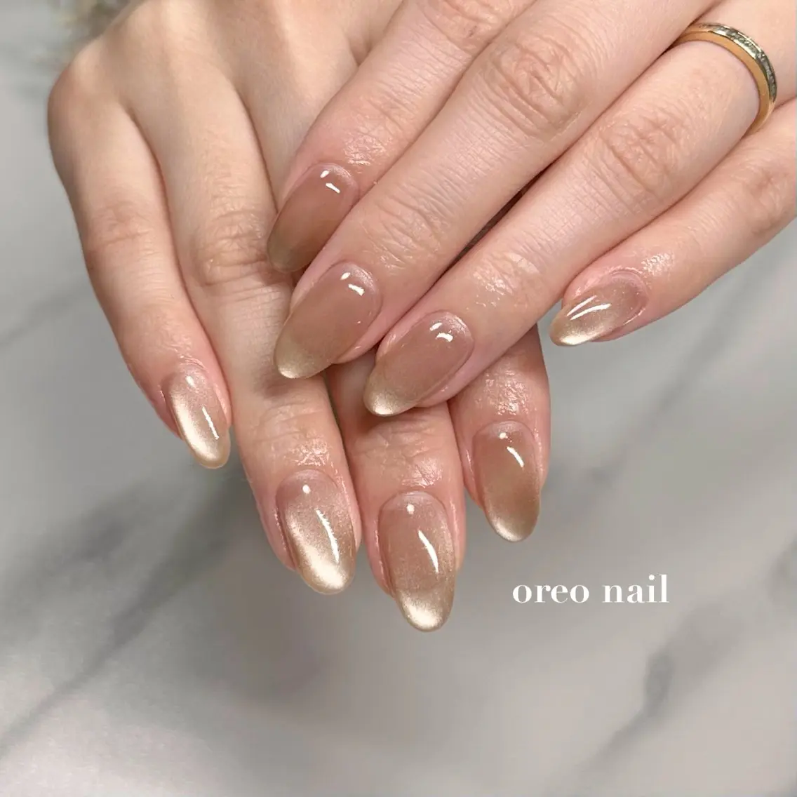ネイル 氷ネイル・うるうるネイル マグネットネイル oreo salon miyu 池袋のネイルデザイン