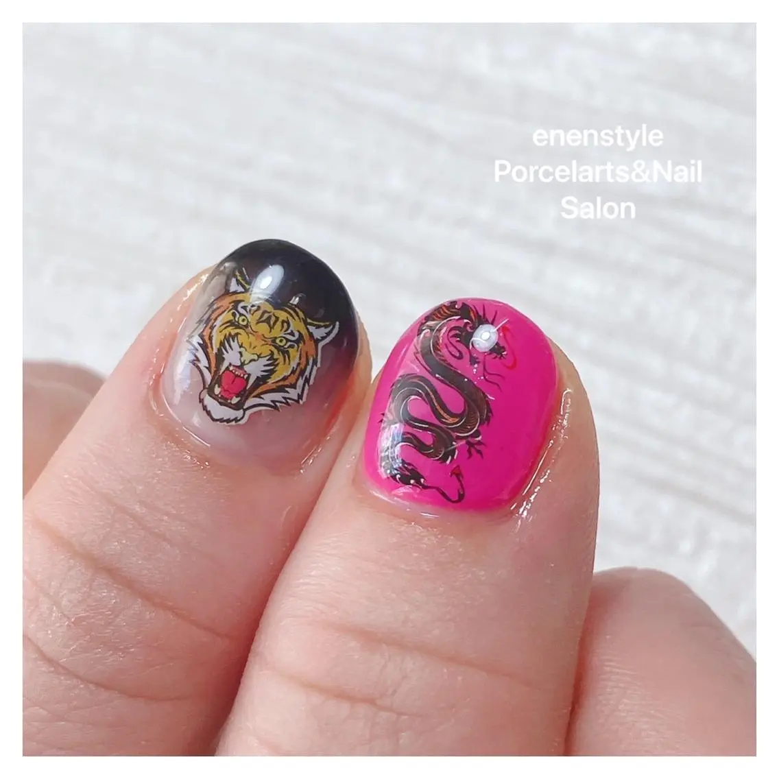 ミディアム ネイル ハンドネイル 🐾enen style 🐾のネイルデザイン