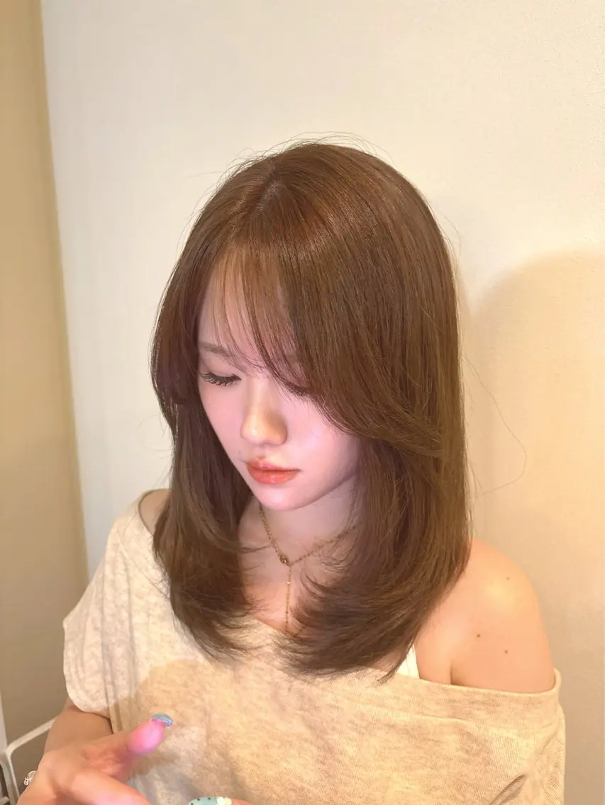 ミディアム カット ヘアカラー トリートメント 熊田 秀佳　川口店のヘアスタイル