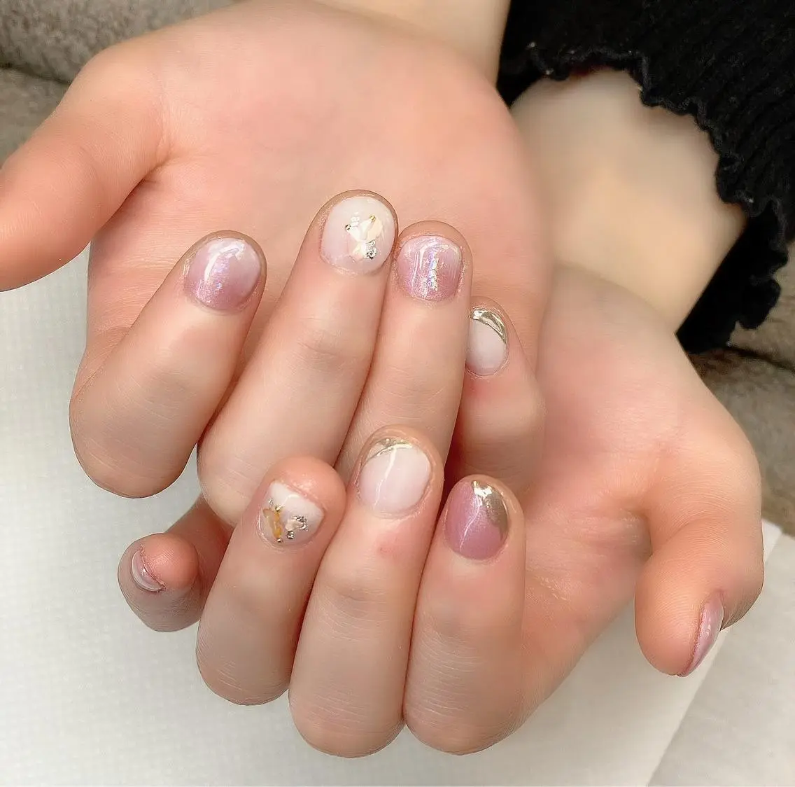ネイル ニュアンスネイル ショートネイル nail salon ily 武蔵新城のネイルデザイン