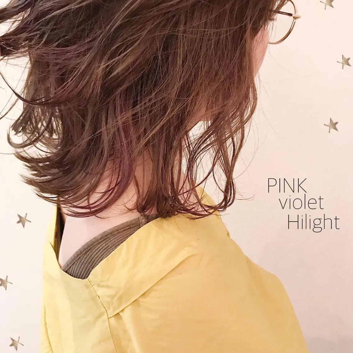 ミディアム カラー 市川 千夏のヘアスタイル