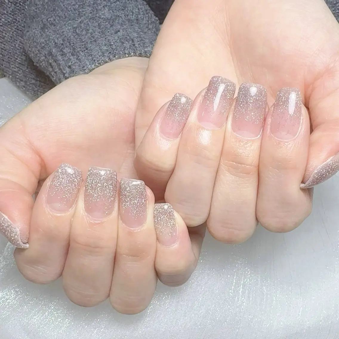 メンズ ネイル メンズ韓国風 アートネイル オーロラネイル ガーリー キラキラネイル ハンドネイル Nail salon 木にいるのネイルデザイン