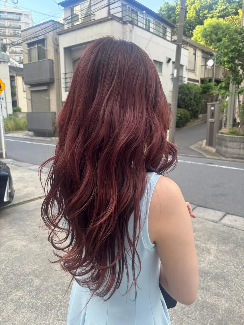 ロング カラー ヘアアレンジ ヘアカラー HIBIKI / 透明感カラーのヘアスタイル