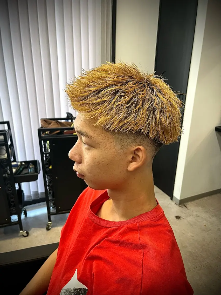 ショート カラー ヘアアレンジ メンズ カット ヘアカラー ヘアセット men'slapis YUTOのヘアスタイル