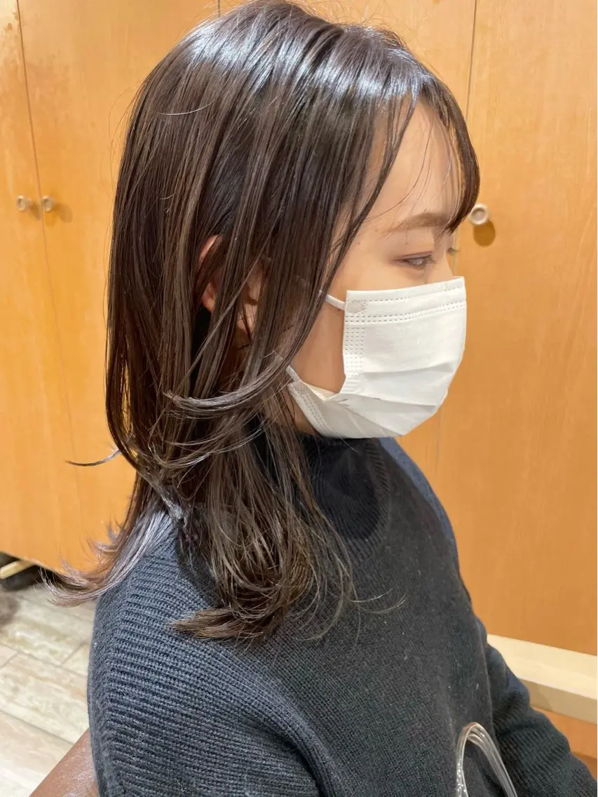 セミロング カット ヘアカラー トリートメント 石渡このみ 🍊レイヤーカットのヘアスタイル