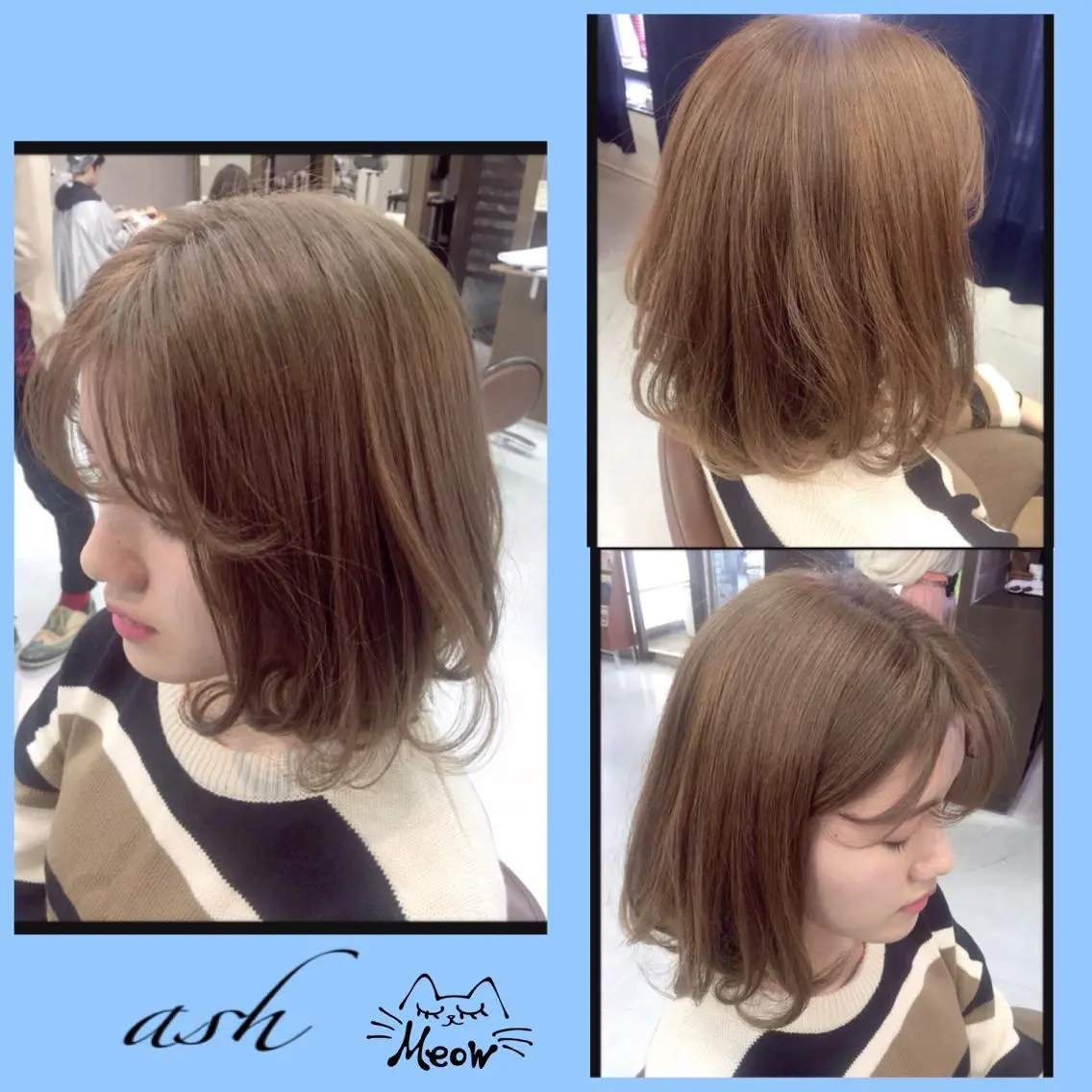 カラー アッシュ ブリーチ 透明感カラー 韓国ヘア得意❤︎森澤 悠佳のヘアスタイル