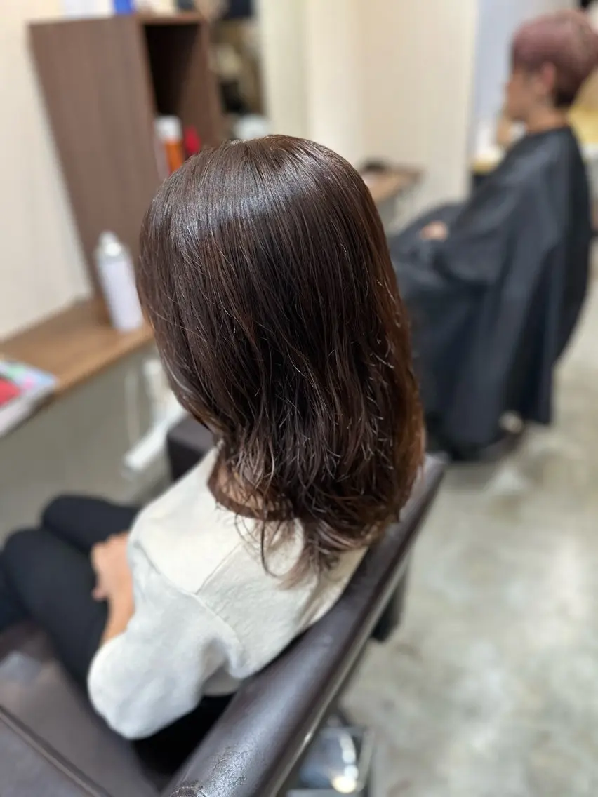 ミディアム カラー パーマ カット ヘアカラー パーマ トリートメント 平日オススメ✨ コスパ&タイパ✨山下のヘアスタイル