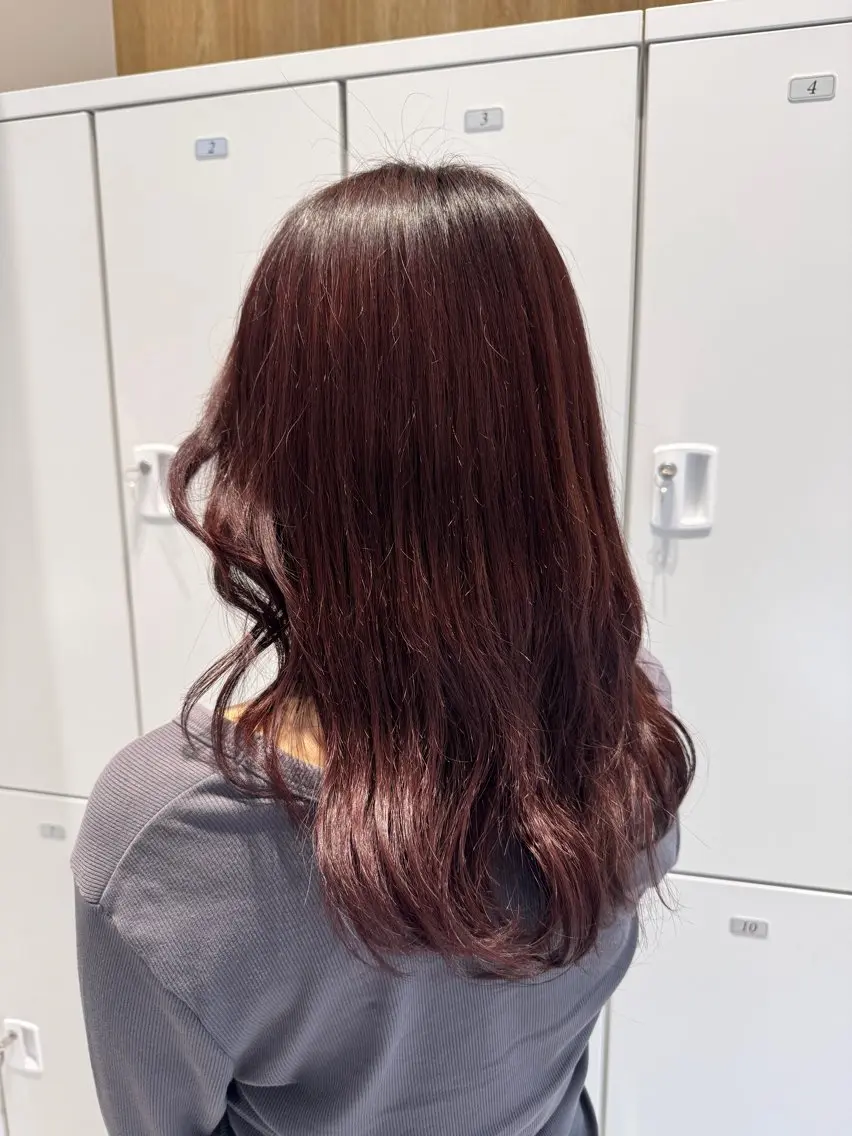 セミロング ピンクブラウン 縮毛矯正/メンズ カット栄 伊藤 翔哉のヘアスタイル