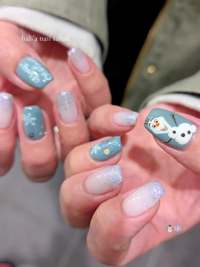 ネイル 冬ネイル クリスマス ハンドネイル hali’a nailのネイルデザイン