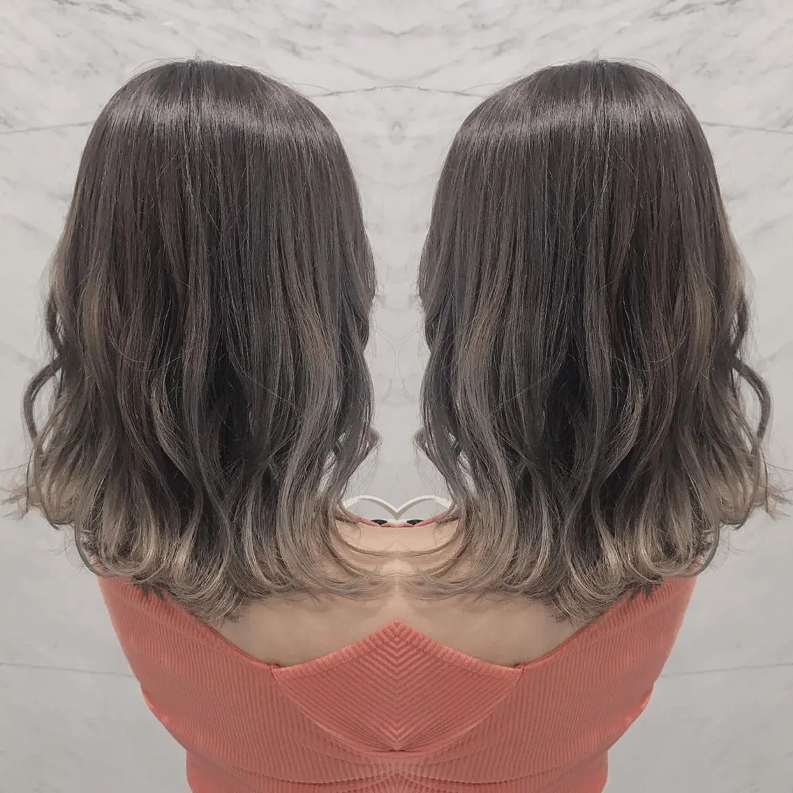 セミロング カラー ヘアカラー 重政 和樹のヘアスタイル