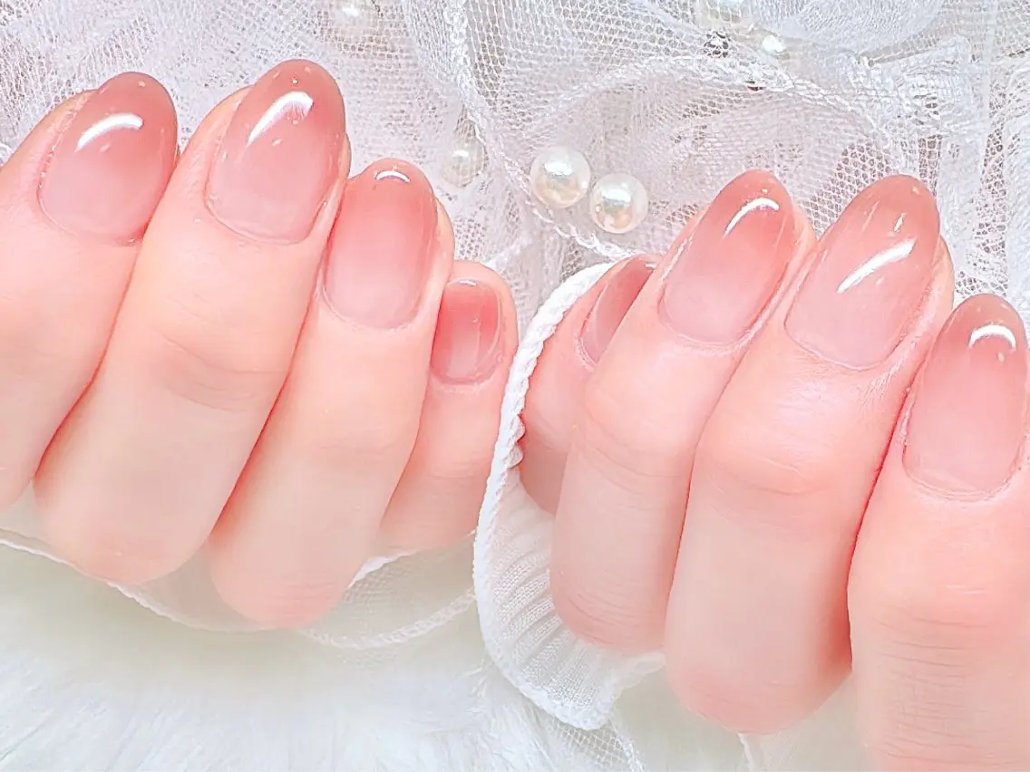 ❤︎オフ込、驚くほど滑らかなちゅるんグラデor思わず見惚れる、うるちゅるワンカラー【自爪4mm以内】 ❤︎の写真