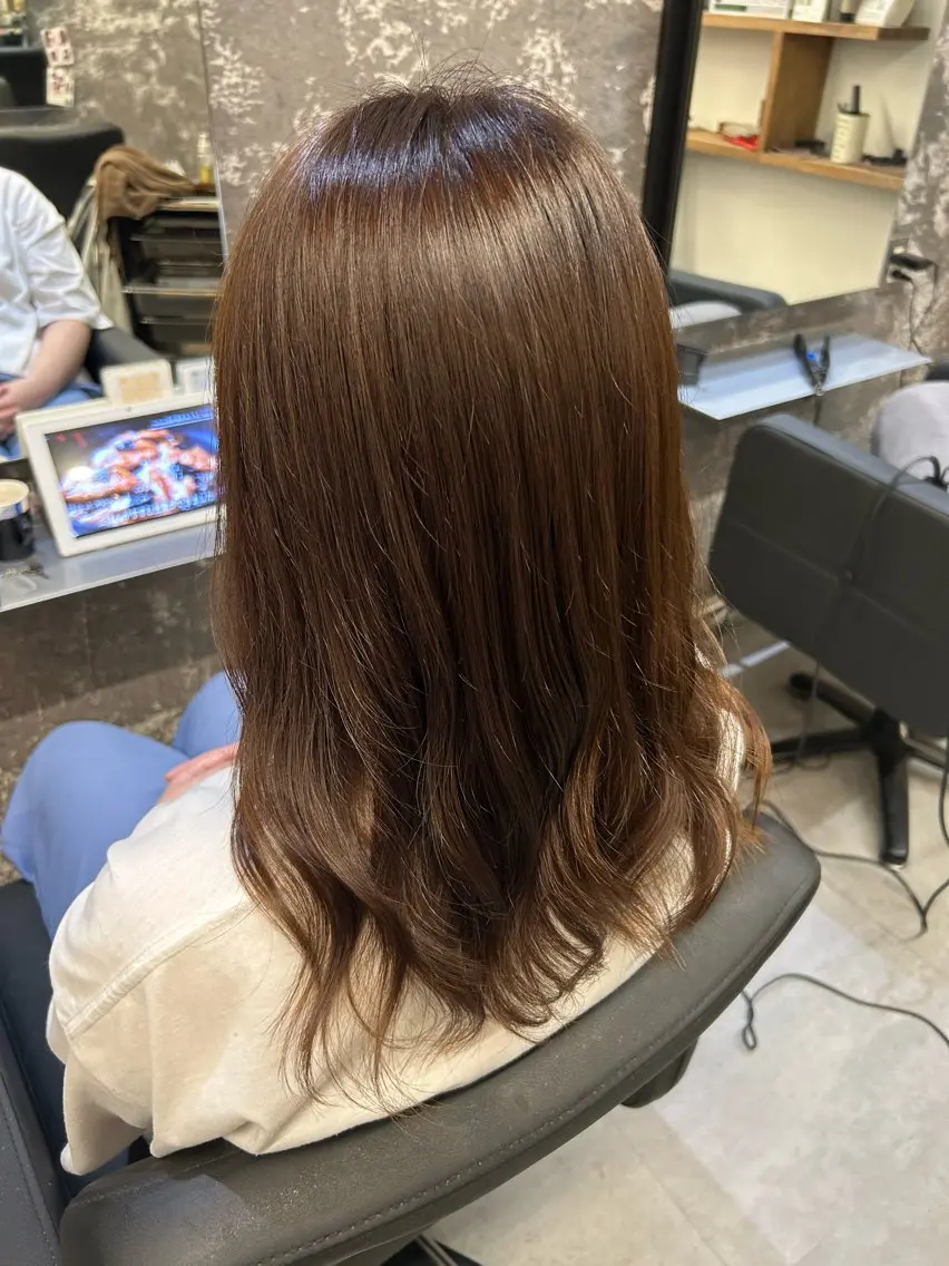 セミロング ヘアカラー Agu/ㅤ⠀ ななみんのヘアスタイル