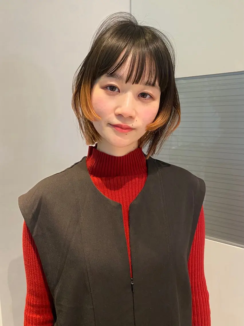 ショート カラー ボブ カット ヘアカラー トリートメント mai / linoah˚✧のヘアスタイル