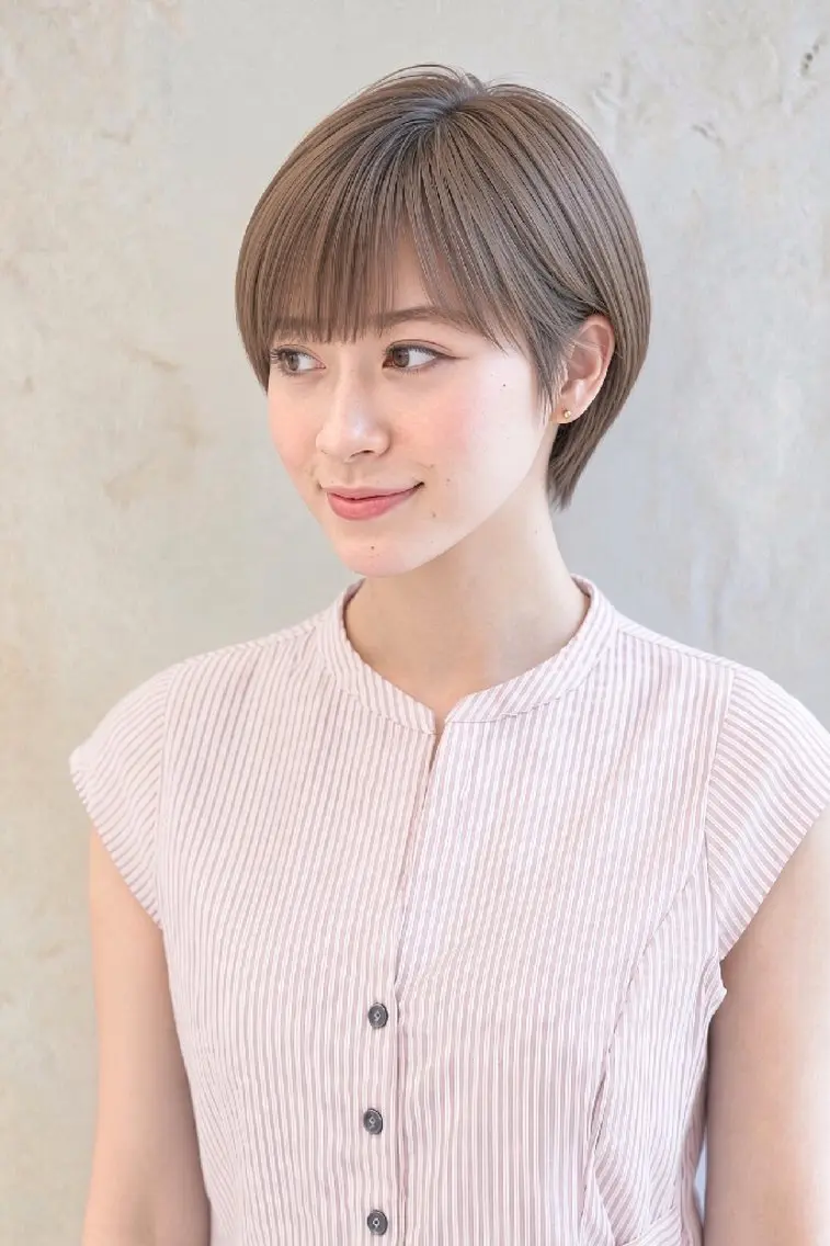 ショート ショートヘア ショート◎縮毛◎ Mirareee横浜のヘアスタイル