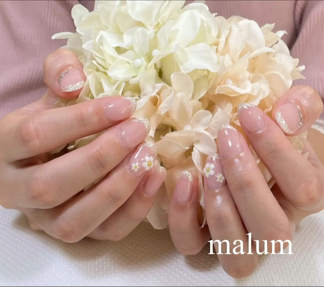 ネイル アートネイル ブライダルネイル ハンドネイル malum nailのネイルデザイン