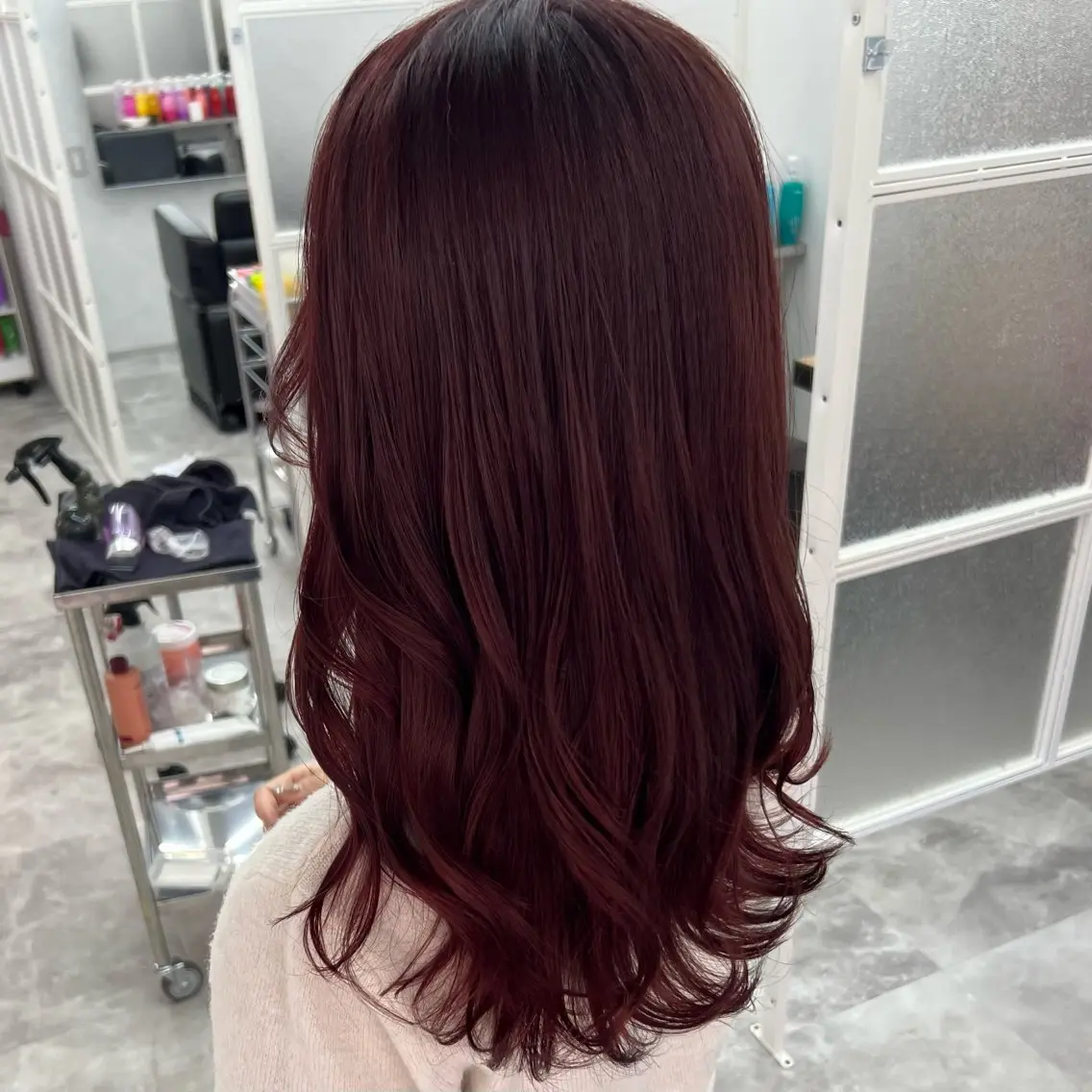 セミロング カット ヘアカラー トリートメント 岸下 理緒のヘアスタイル