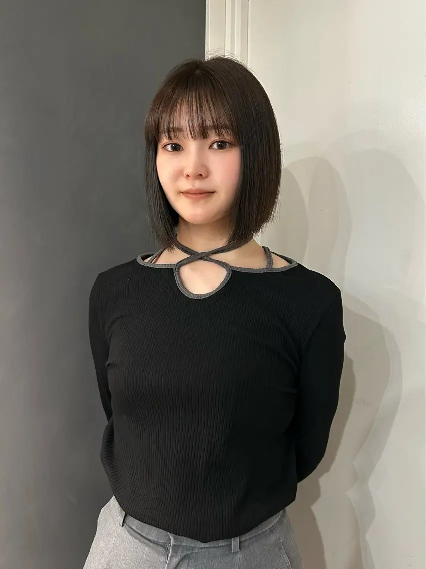 ショート ボブ カット ヘアカラー トリートメント えり 堀江/ボブ /レイヤー/艶髪のヘアスタイル