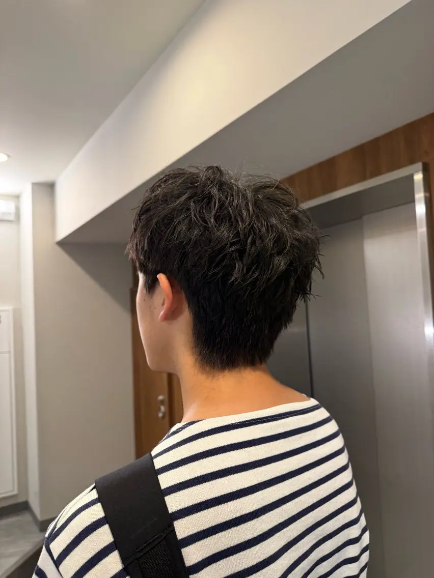 パーマ メンズ カット パーマ 赤木蓮/メンズ特化/ スパイキーショートのヘアスタイル