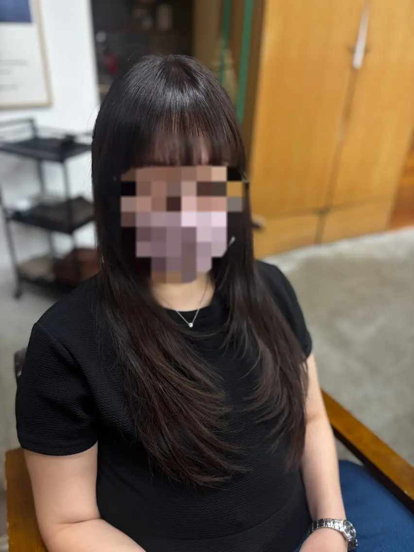 ロング カラー レイヤーカット カット ヘアカラー 川内 美瑚のヘアスタイル