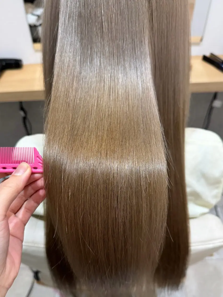 ロング トリートメント 酸熱トリートメント ヘアセット/レイヤー 縮毛矯正/はるか🎀のヘアスタイル