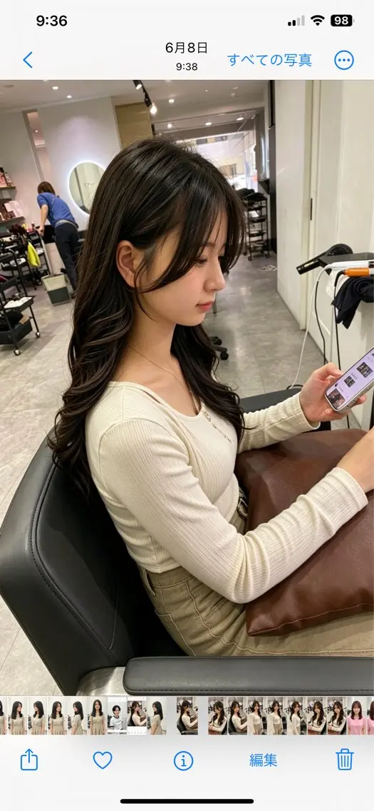 ロング 友田 千栄のヘアスタイル