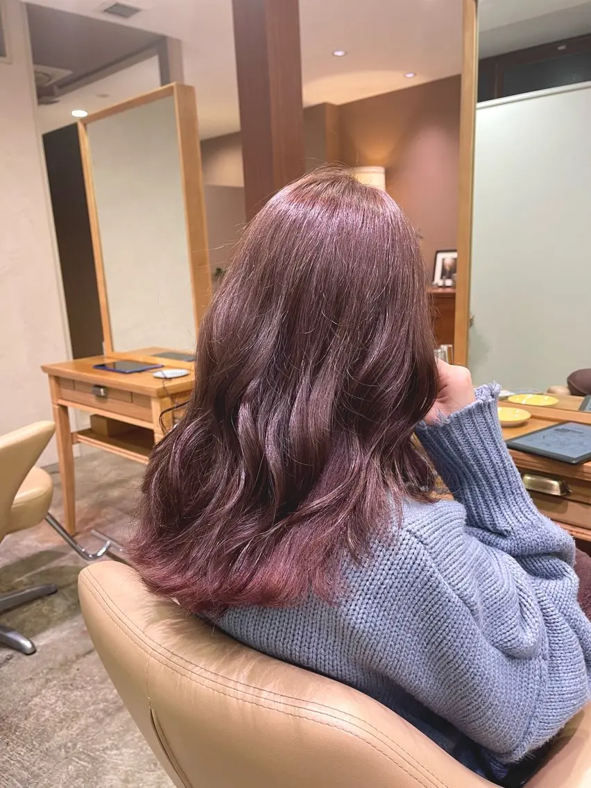 カラー 透明感カラー ピンクカラー あゆみ /sopiのヘアスタイル