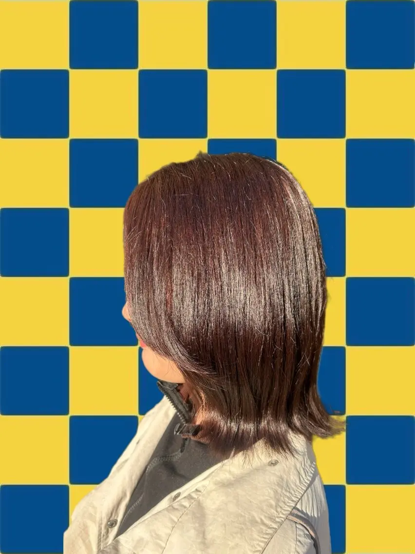 🌈ヘアカラーモデル🌈ブリーチ無しワンカラー☆¥3500の写真