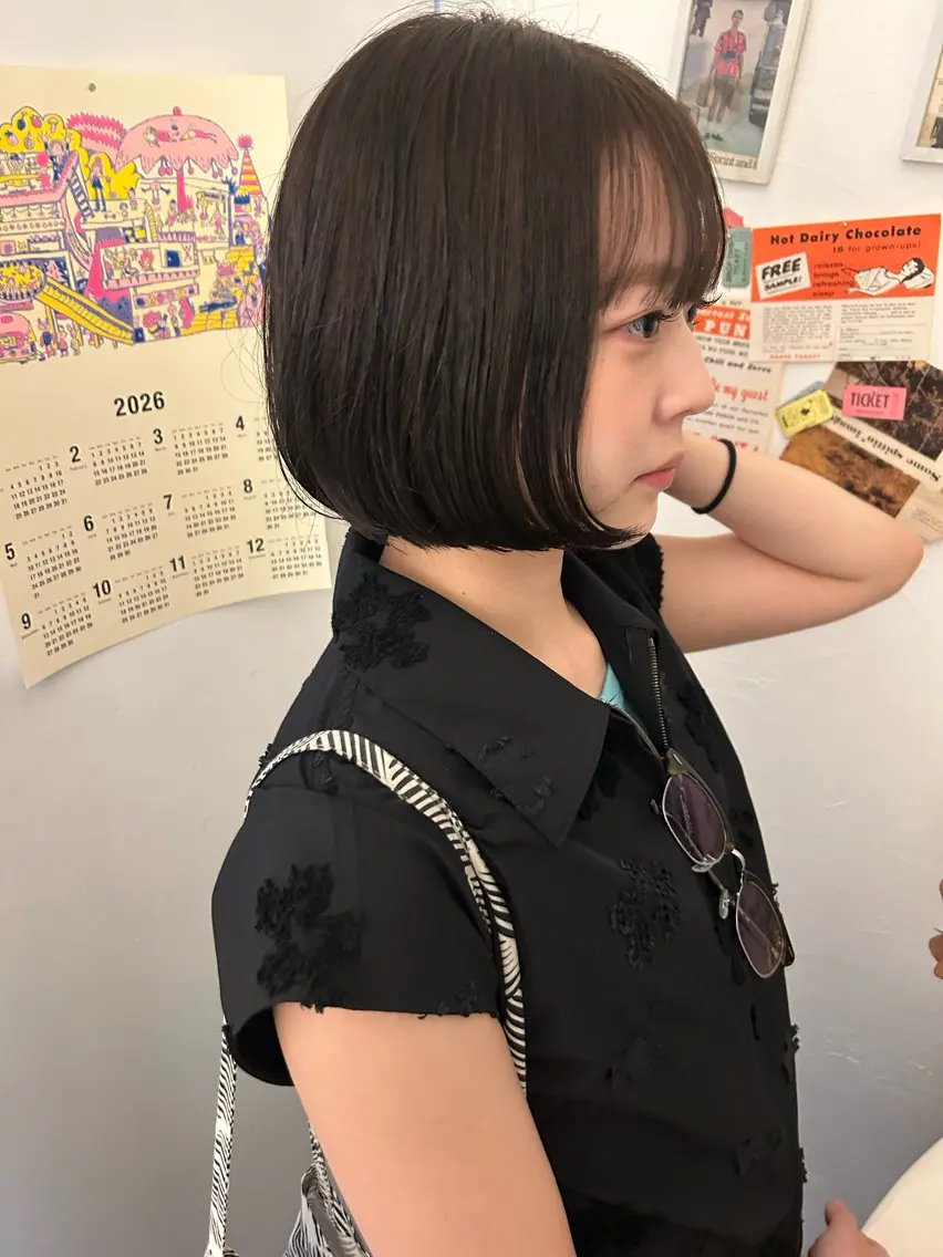 ミディアム カラー ブラウンカラー カット ヘアカラー maho/垢抜け パーマカラーのヘアスタイル