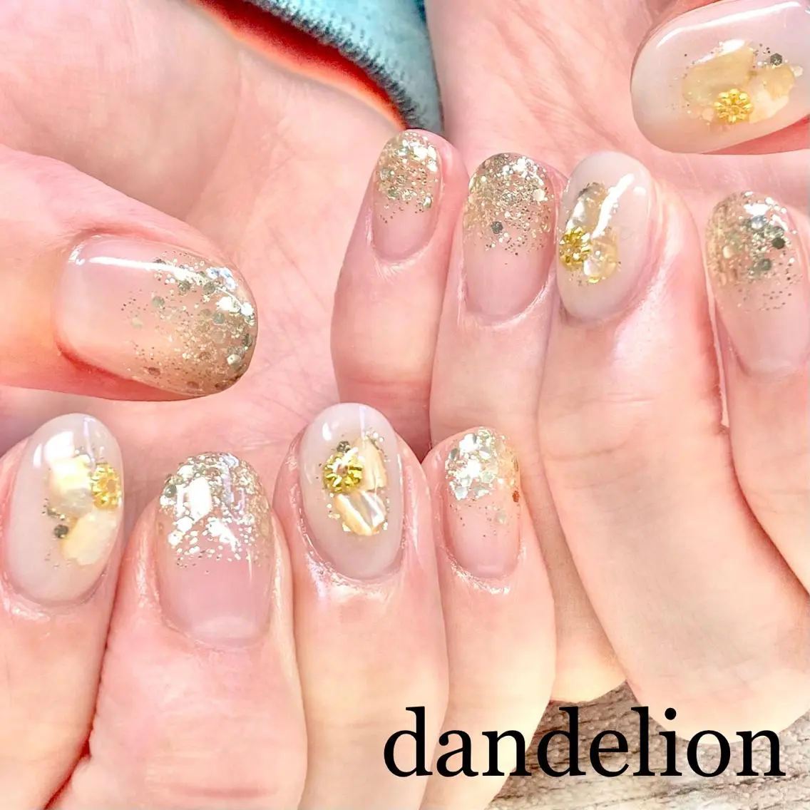 ネイル ハンドネイル ハンドケア dandelion ダンデライオンのネイルデザイン