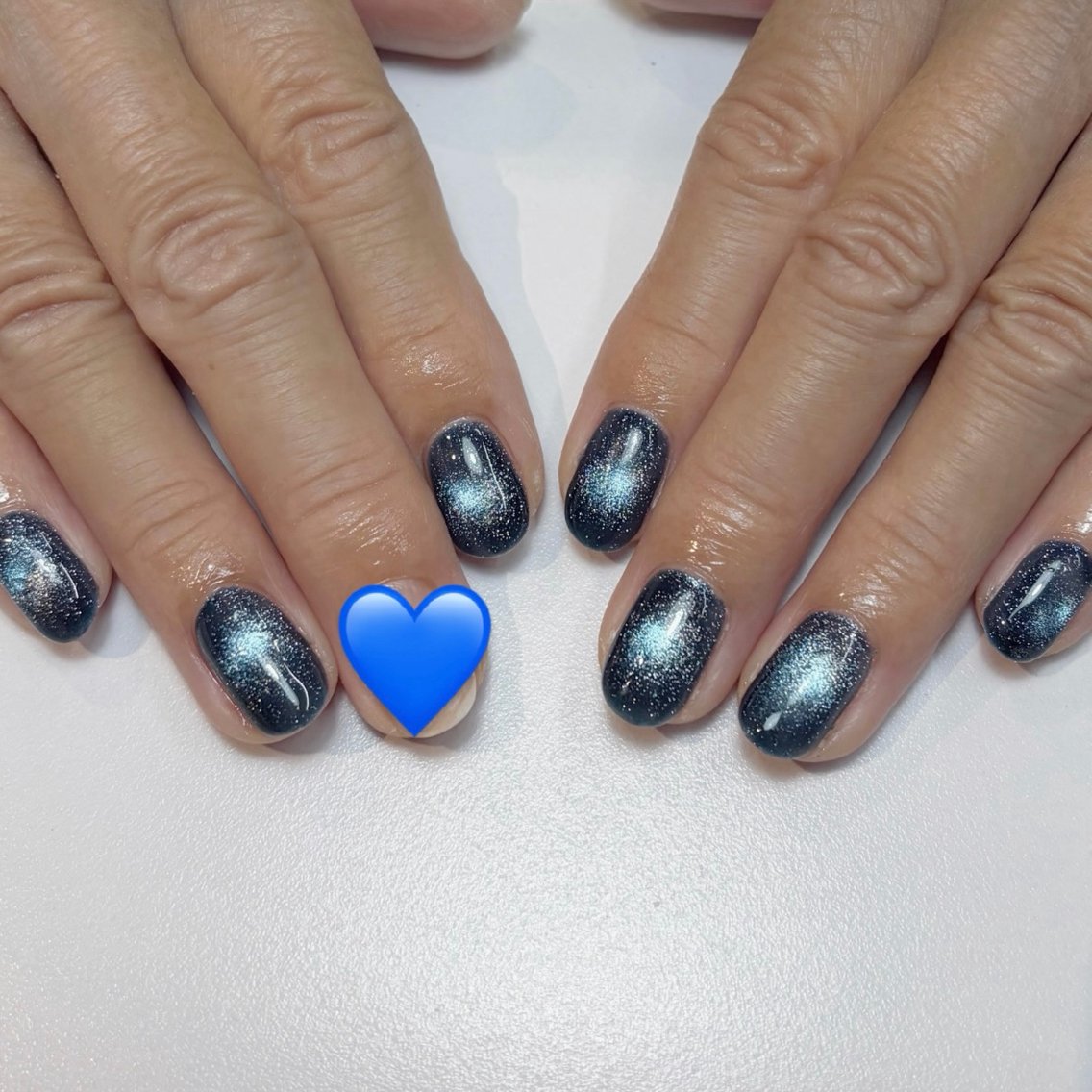 ネイル ブルー マグネットネイル BOTANAIL YUIのネイルデザイン