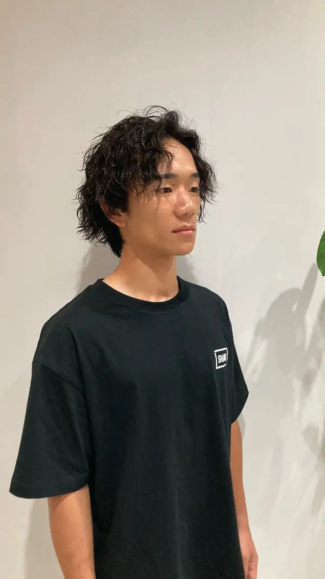 パーマ メンズ パーマ 河内 秀斗のヘアスタイル