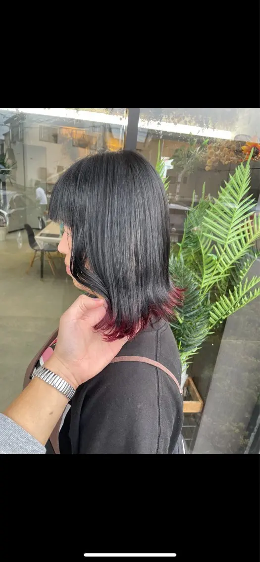 ミディアム カット ヘアカラー テラダ ユウシン西金沢のヘアスタイル