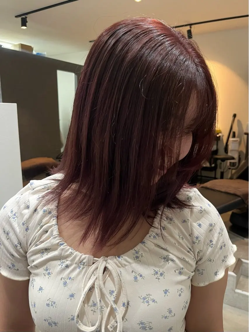 ミディアム カラー ブラウンカラー ピンクカラー ピンクブラウン ヘアカラー 🪼AYUKA🍄 モデルさん大募集‼️のヘアスタイル