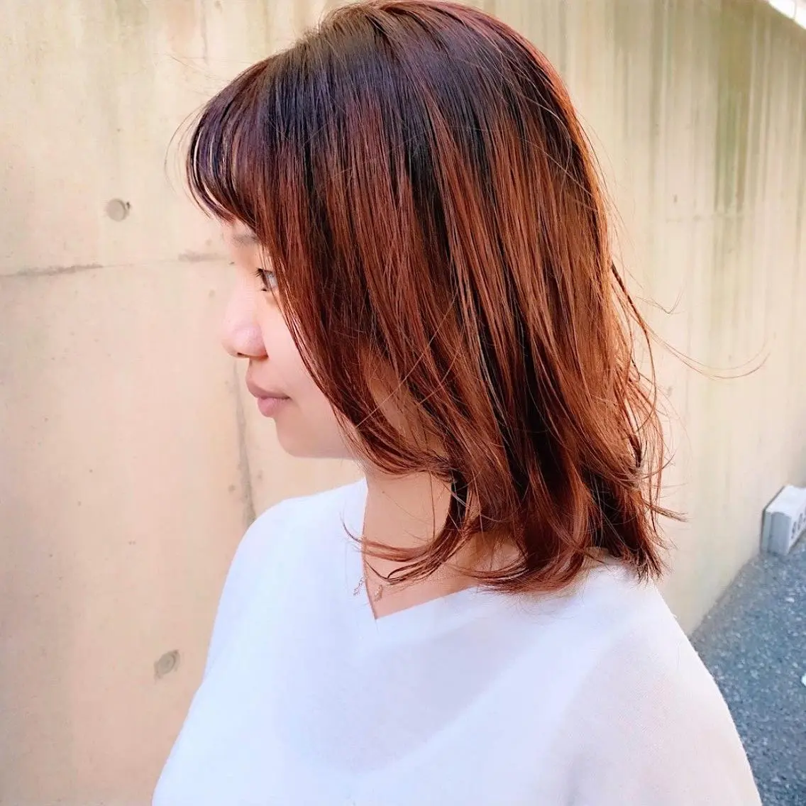 ミディアム カラー 中川 竜誠のヘアスタイル