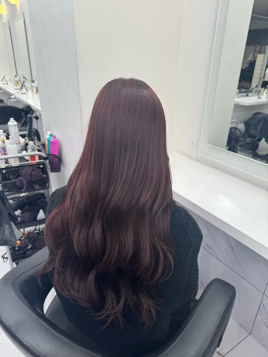 ロング カラー パーマ ヘアアレンジ メンズ キッズ 韓国系🇰🇷🩶 艶暗髪/MEIのヘアスタイル