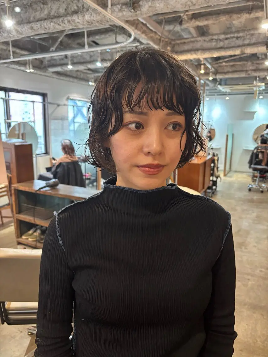 ショート パーマ カット パーマ トリートメント Hayashi Shioriのヘアスタイル