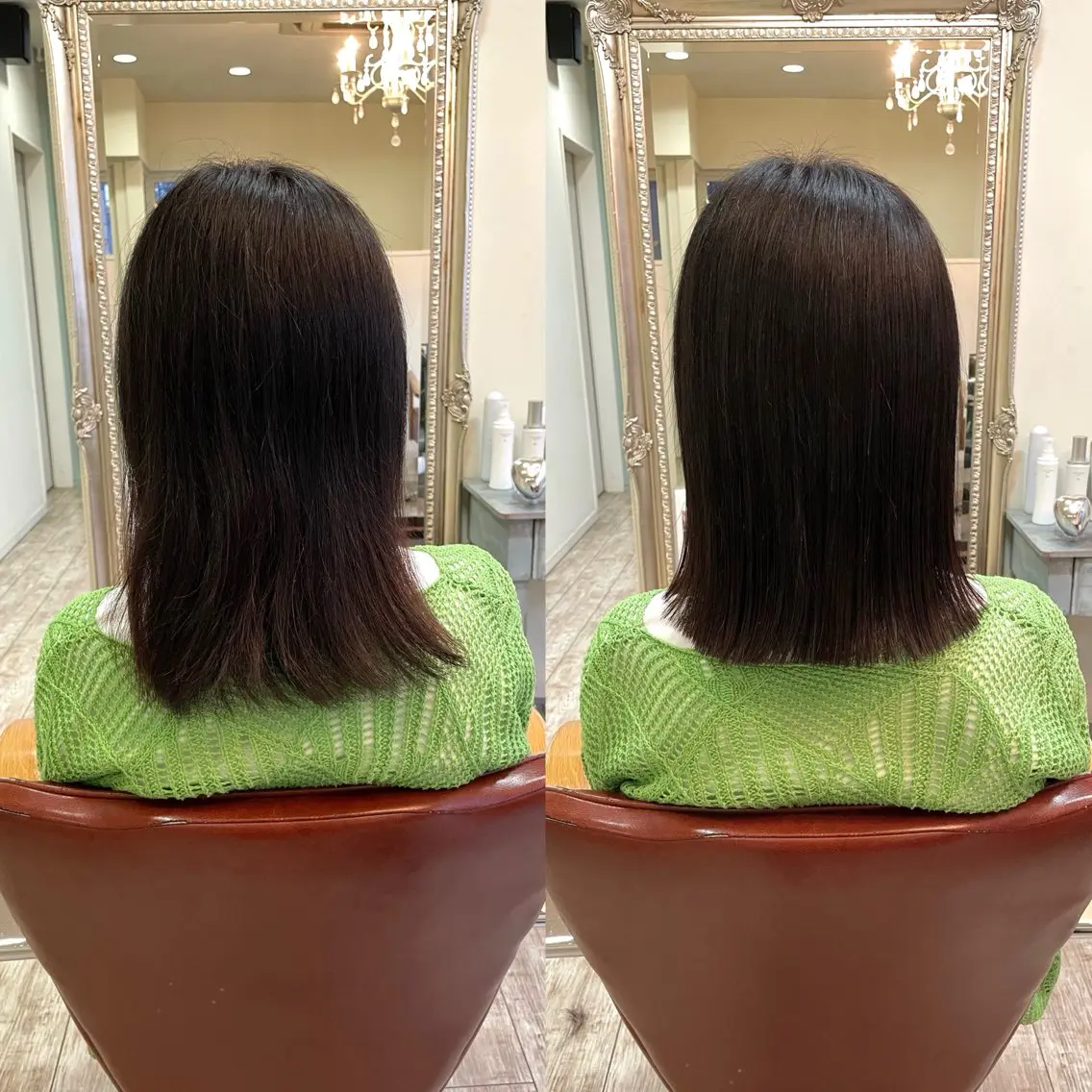 ミディアム 切りっぱなしボブ ボブ カット 縮毛矯正 トリートメント 【髪質改善】 Wakanaのヘアスタイル