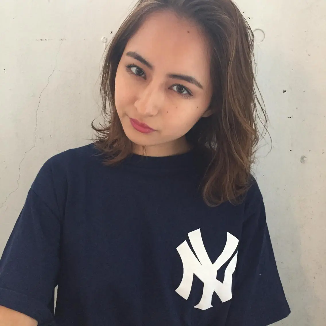 ミディアム 切りっぱなしボブ ミディアムパーマ アッシュ ボブ 外国人風カラー ショート職人 美容師【KENTA】のヘアスタイル