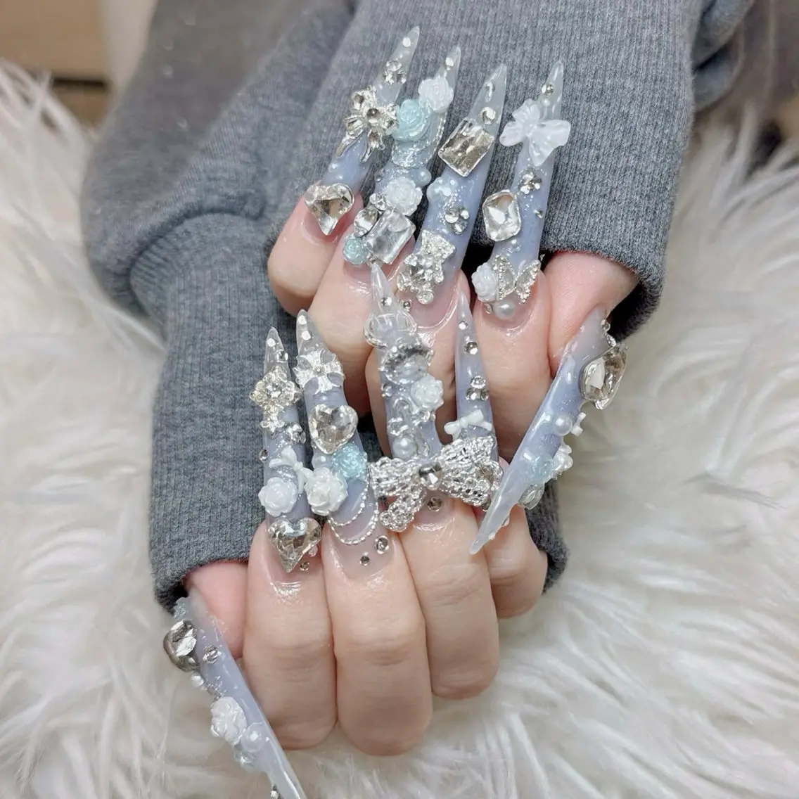 ネイル ハンドネイル ANH ゴテゴテネイルのネイルデザイン