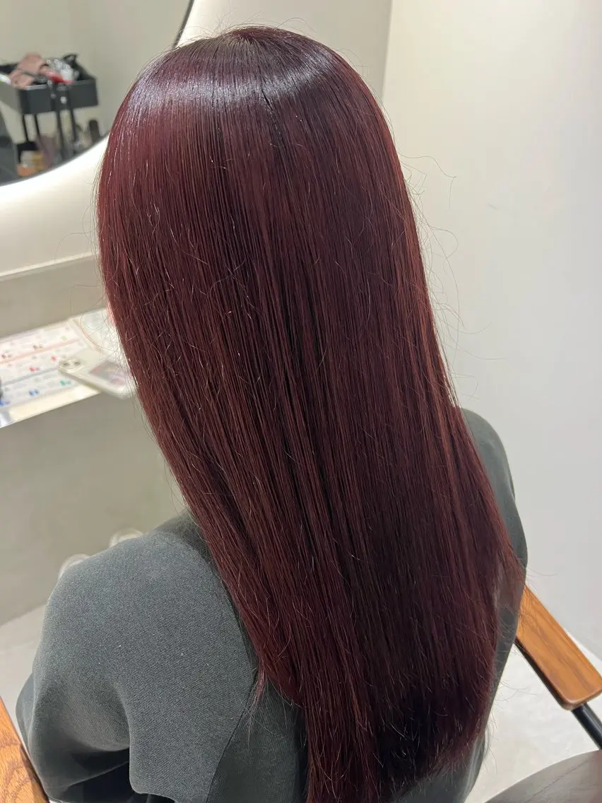 カラー ボルドーカラー 髪質改善特化/ 艶髪 / 銀座/ ゆうびのヘアスタイル
