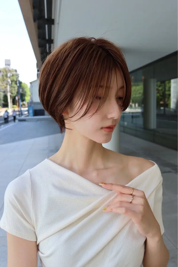ショート 髪の年齢悩み解消/ 白髪と癖毛　松本雄光のヘアスタイル