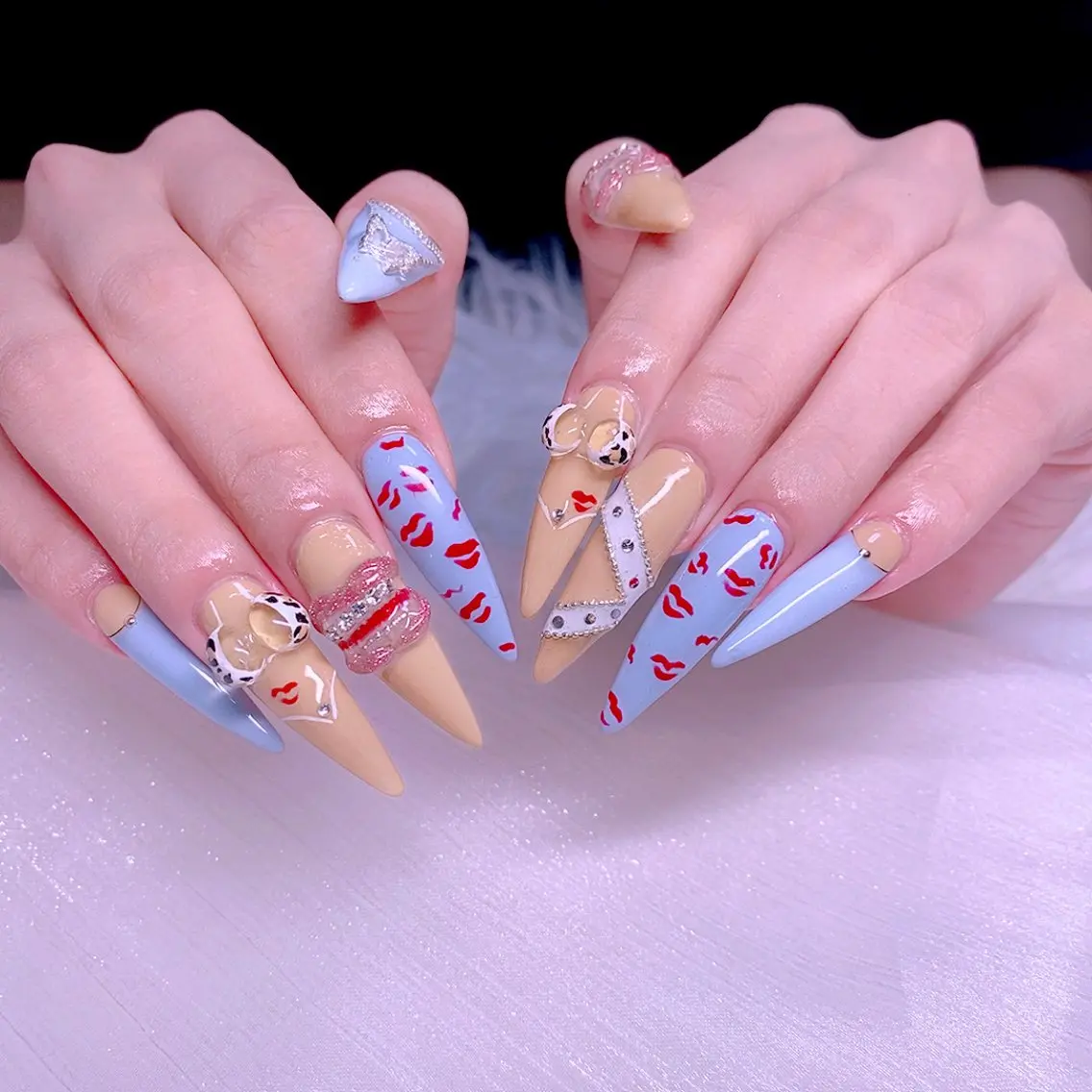 ネイル ロングネイル 持ち込み ニュアンスネイル Nail Yunaのネイルデザイン