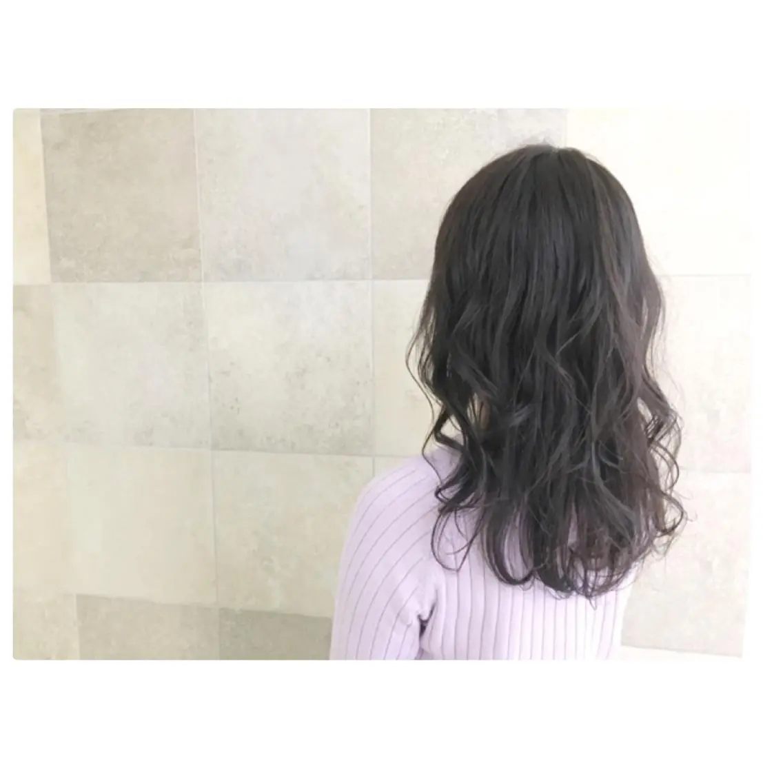 セミロング カラー アッシュ ダークアッシュ カット／メンズカット 藤田麻衣のヘアスタイル
