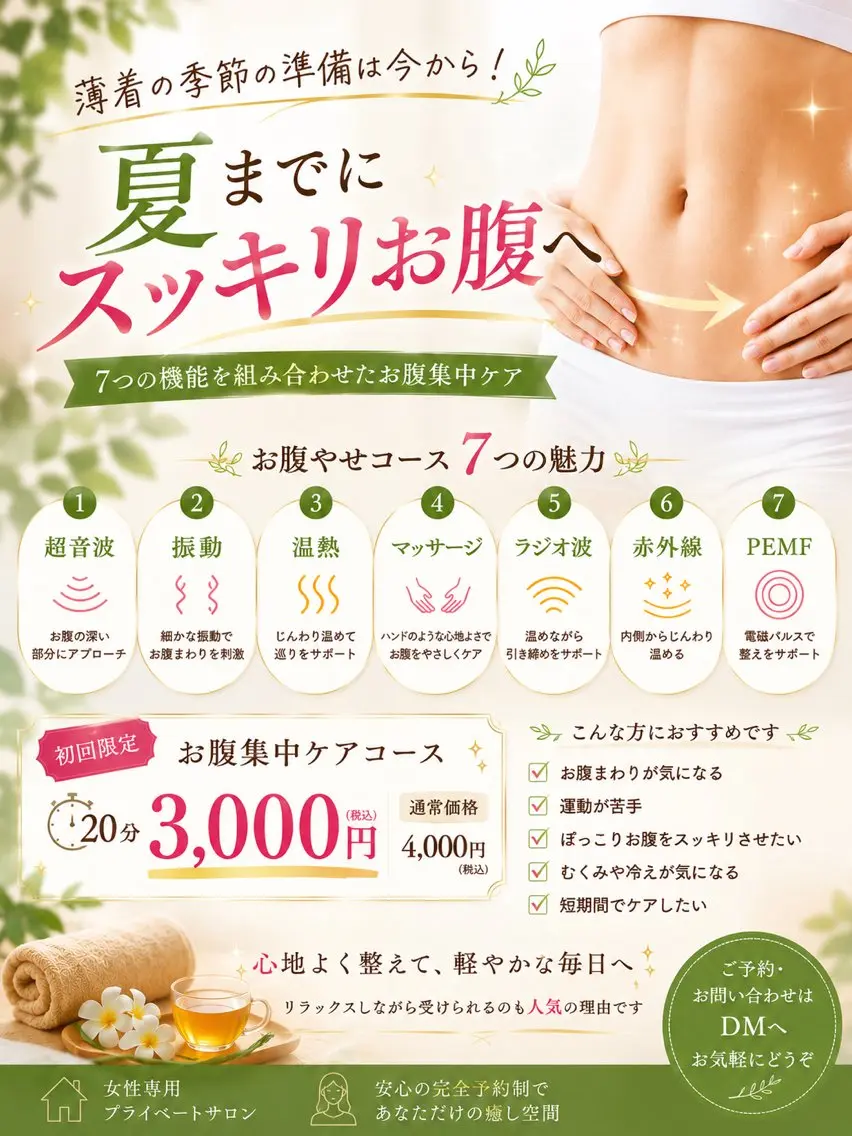 お腹集中ケアの写真