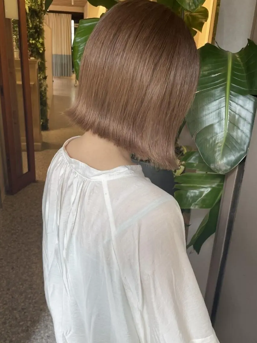 【自然に馴染む☆】オーガニックカラーリタッチ+プレTr ¥4000の写真